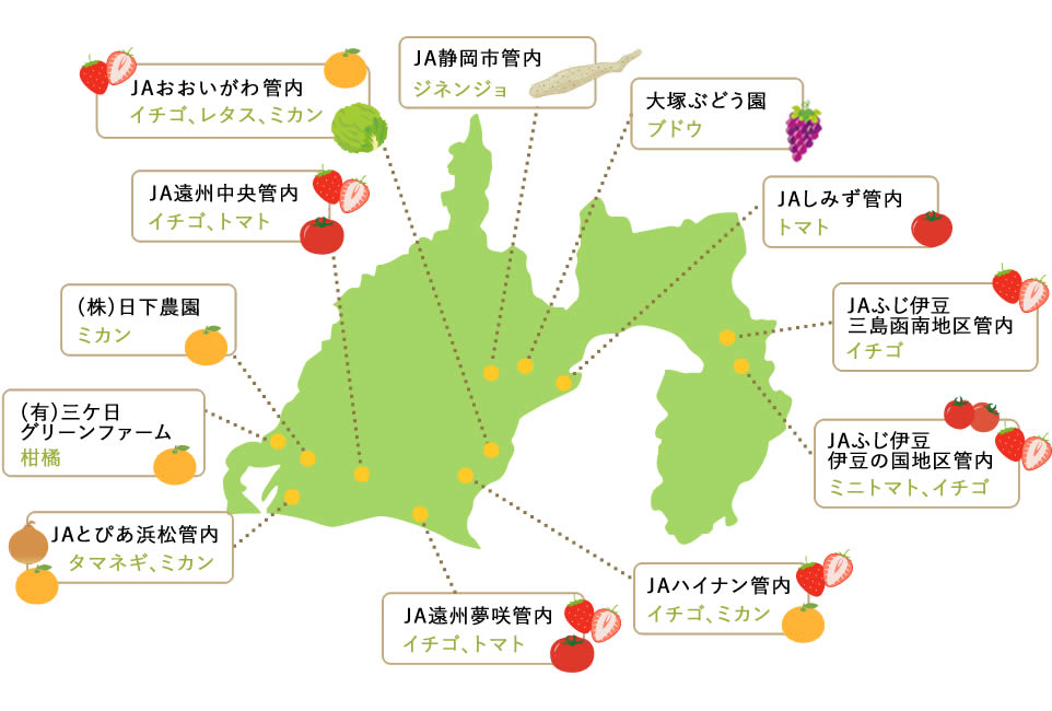 募集地域（市町）及び作目